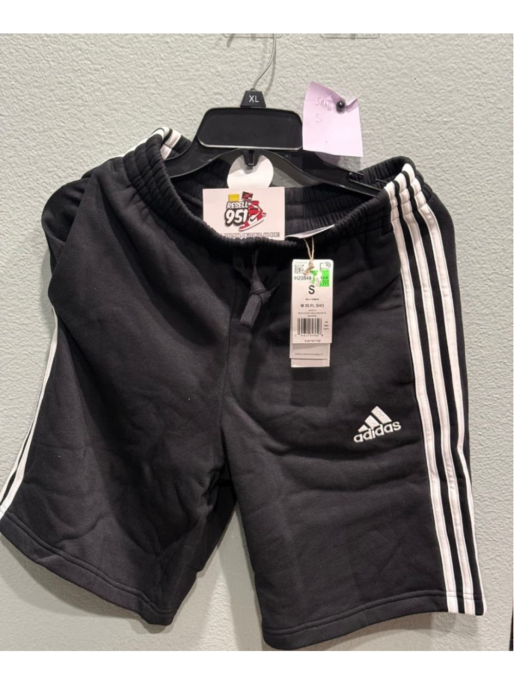 Adidas Essentials Fleece Shorts Black Size S SKU H20849